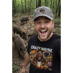 Hogwaller Mud Bog & ATV Distressed Dad Hat Charcoal Gray Embroidered Boar Cap